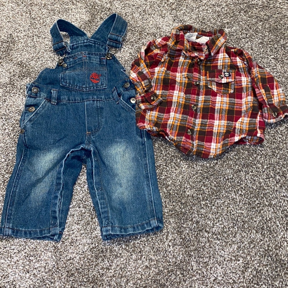 6 month boys overall set